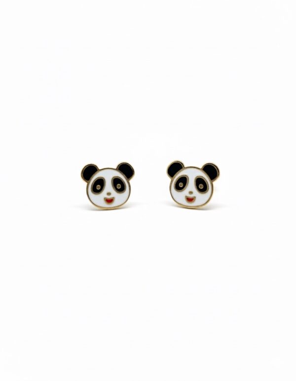 Cercei din aur cu panda
